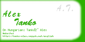alex tanko business card